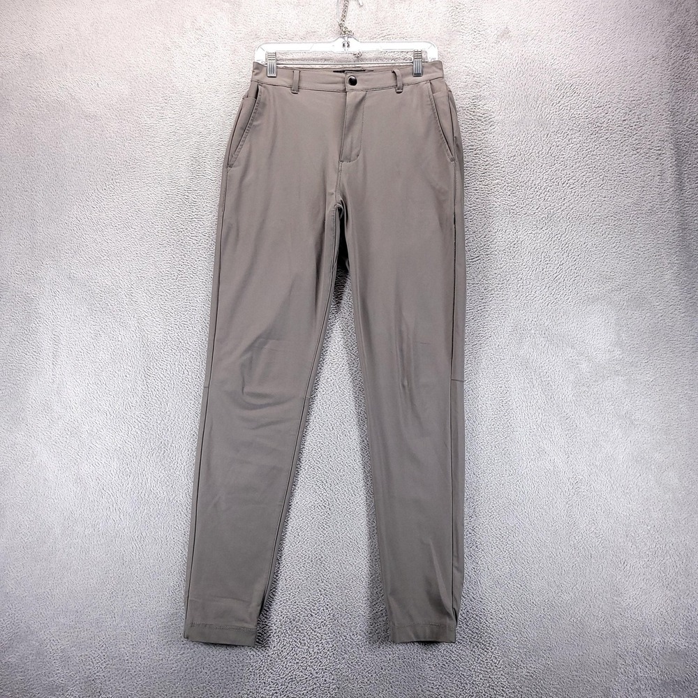 Cuts Pants Mens S Brown Slim AO Jogger Stretch Cuffed Pockets Casual Travel